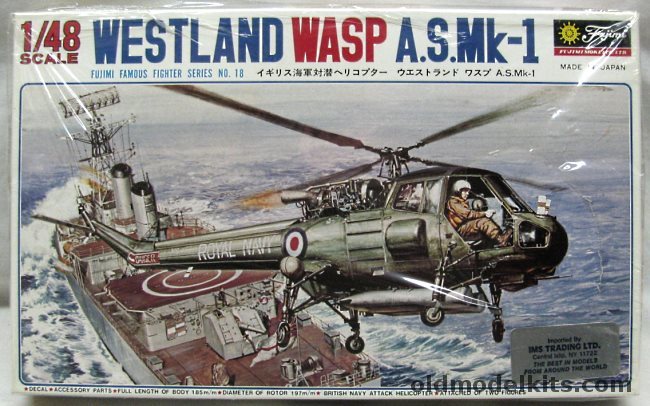 Fujimi 1/50 Westland Wasp A.S. Mk.1 ASW Helicopter, 5A18 plastic model kit